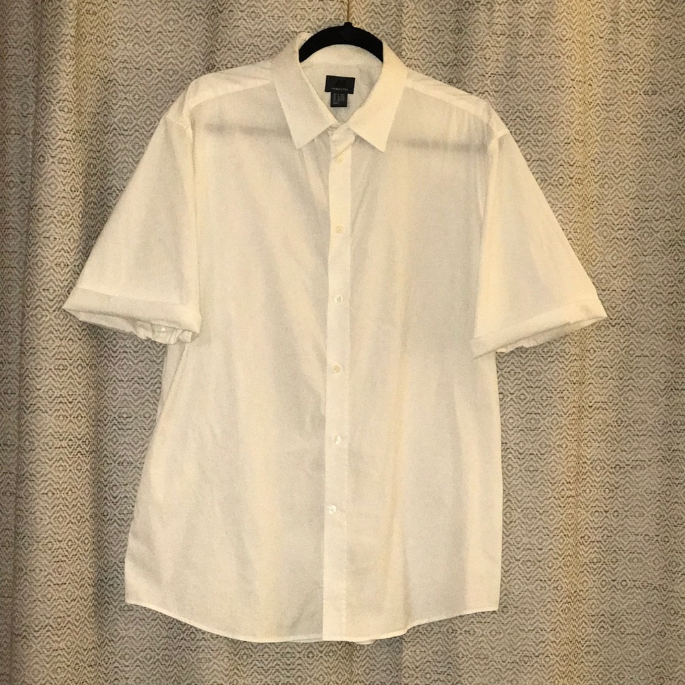 H&M White Button Down Short Sleeve Shirt